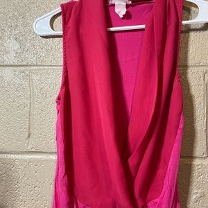 Body central pink body suit size large